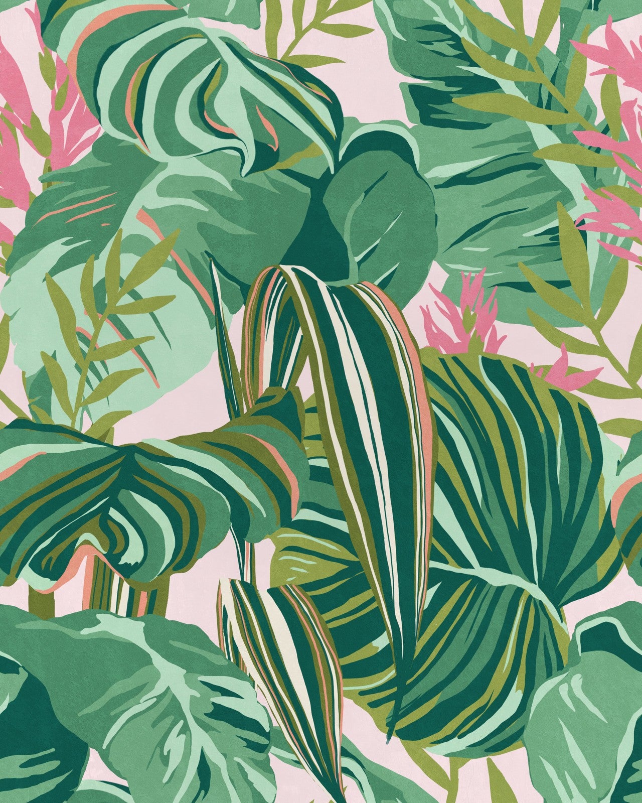 tropical foliage wallpaper