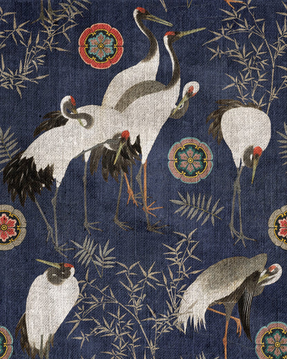 TSURU INDIGO Wallpaper