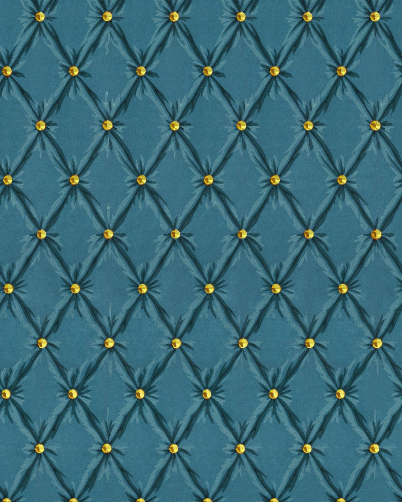 tufted panel blue moon wallpaper