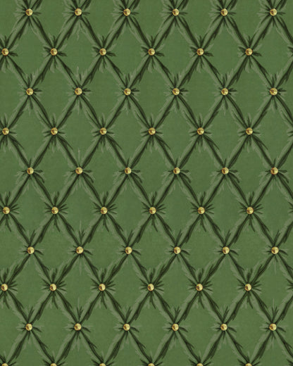 TUFTED PANEL Forest Green Wallpaper