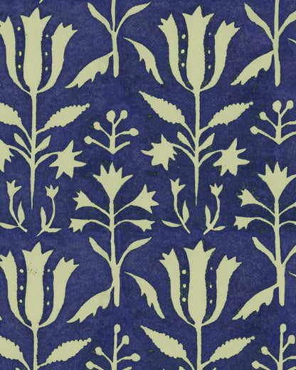 TULIPAN Indigo Wallpaper