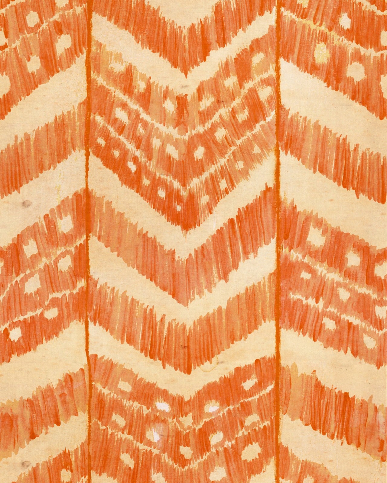 turkish ikat tangerine wallpaper