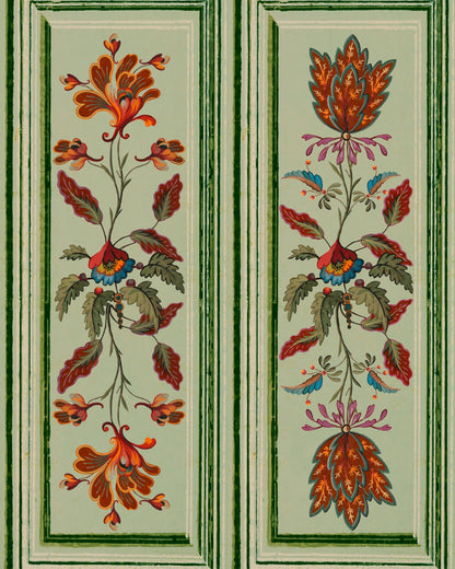 TYROLEAN PANEL Alpen Green Wallpaper