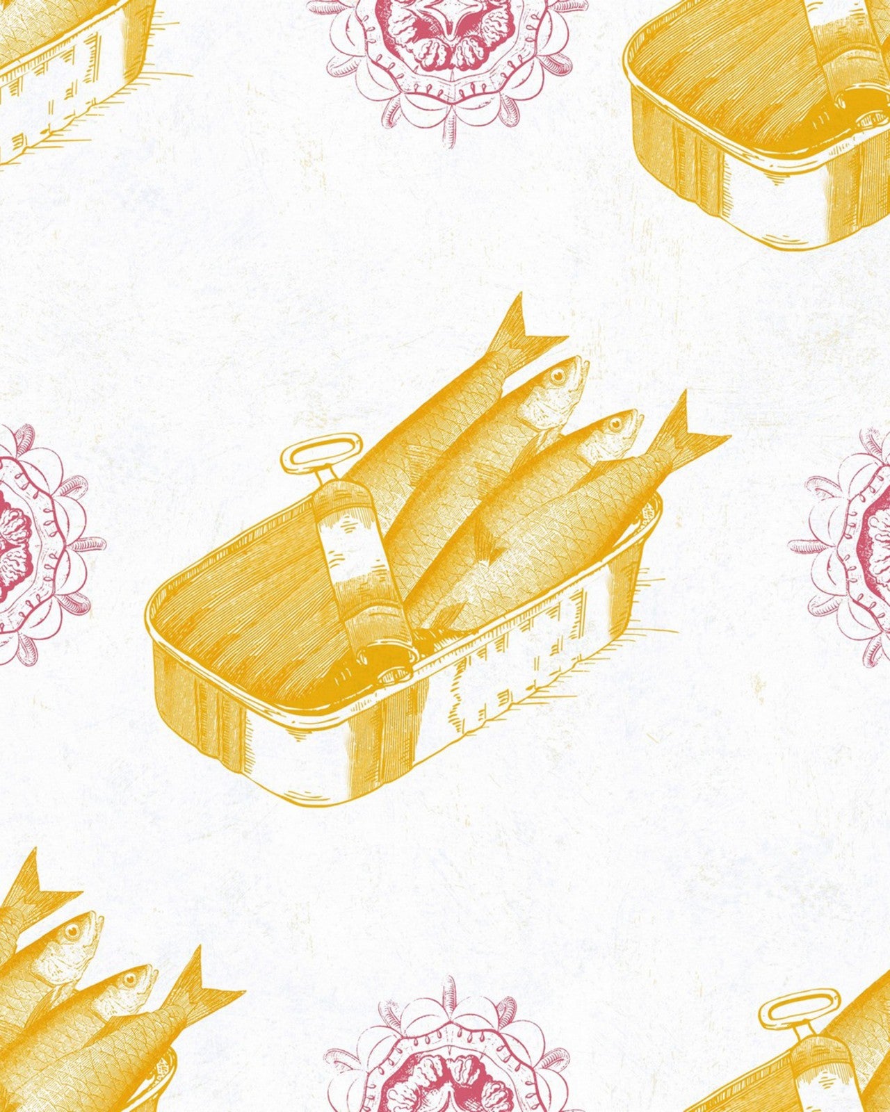 sardines yellow premium wallpaper