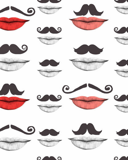 Mind The Gap - MOUSTACHE AND LIPS Premium Wallpaper - WP20084