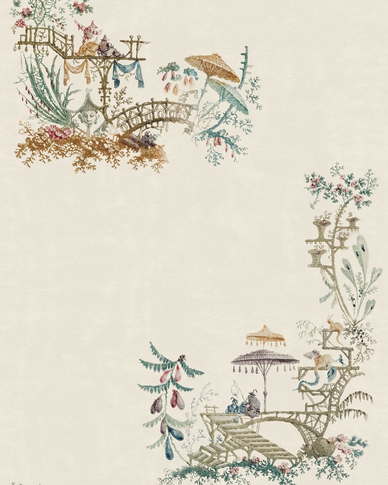 chinoiserie coconut wallpaper