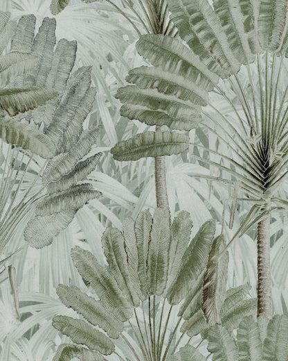 TRAVELLER'S PALM Neutral Wallpaper